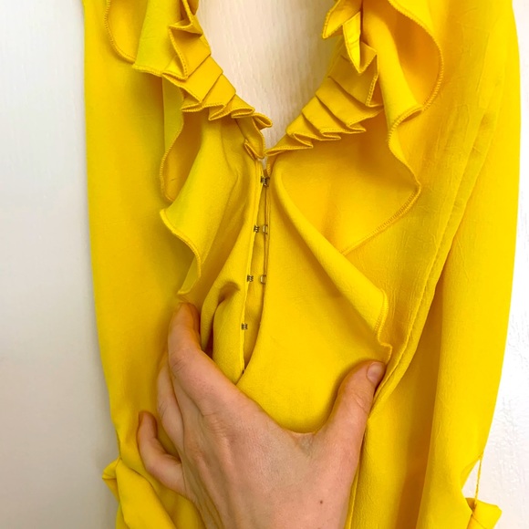 Yellow Ruffled Blouse - Picture 3 of 3